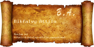 Bikfalvy Attila névjegykártya