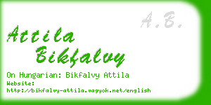 attila bikfalvy business card